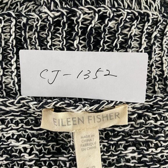 Eileen Fisher Open Front Cardigan Sweater Small Organic Linen Blend NWT CJ-1352 - Picture 2 of 8